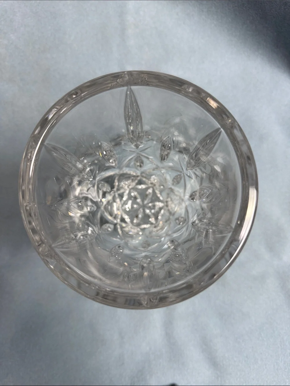 Gorham Lady Ann Clear Cut Crystal Flower Vase